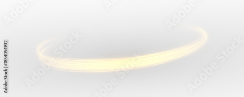 Fantasy power ring, golden luminance particle. Magic swirl decoration, isolated bright graphic background.