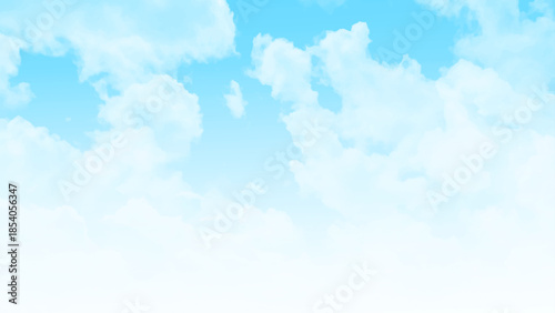 The vast blue sky and clouds sky. 