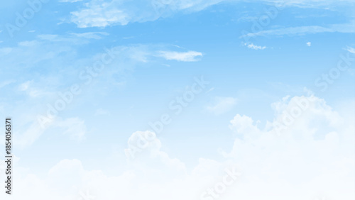 blue sky background. clear blue sky with a few clouds. The sky is very bright and the clouds are scattered throughout