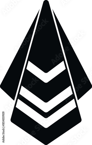 Hanging towel a simple textile with a chevron pattern