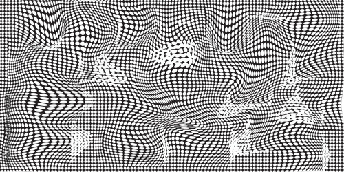 Point wave noise texture. Abstract dot background. Technological cyberspace background.