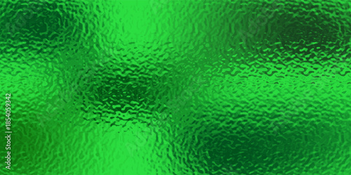 green Foil Texture Background with Glass Effect or sea green glass texture. Abstract gradient bright light reflection and shiny rough texture surface. Glass effect background