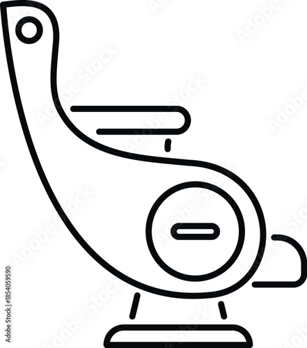 Child booster seat icon illustrating baby safety and protection during travel