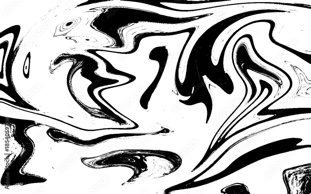 Obraz premium Black and white Marble texture background. Monochrome marbling texture. Abstract background for your design. Ebru marbling, traditional Turkish painting art