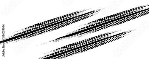 Vector Print Textured Tire Track . Design Element . Car tread silhouette . Mud splash grunge texture,vector ilustrasion