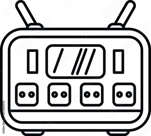 Portable power station with multiple outlets and an indicator screen