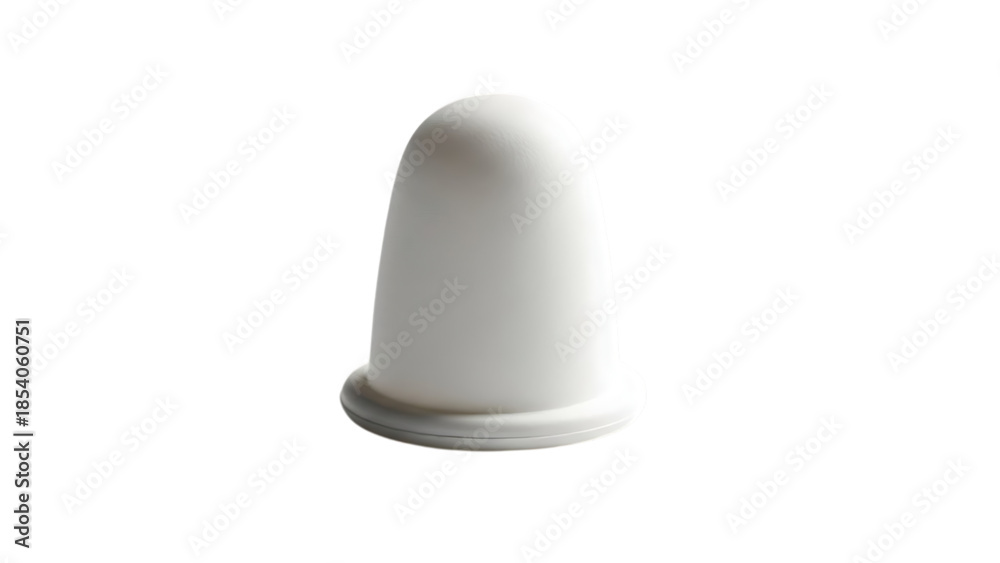 Fototapeta premium Single White Plastic Capsule on Transparent Background
