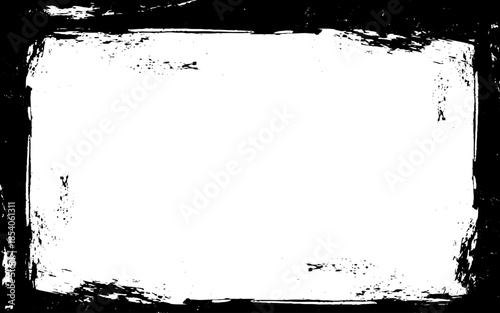 Grunge frame. Rectangular border. Texture design element