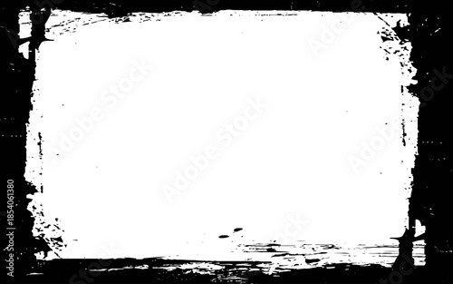 Grungy frame for photograph or portfolio stock photo