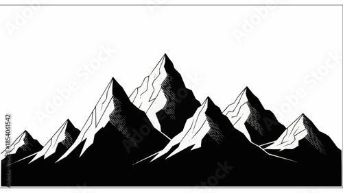 silhouette of a mountain landscape
