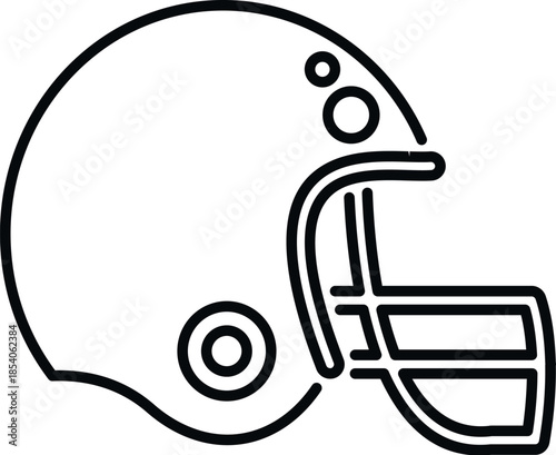 American football helmet providing protection for players in contact sports