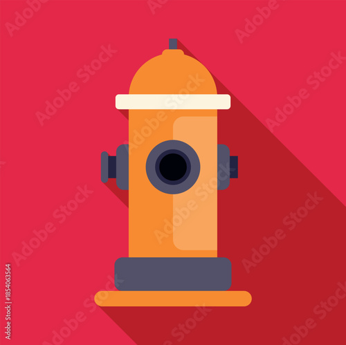 Orange fire hydrant for public safety and water supply in emergencies