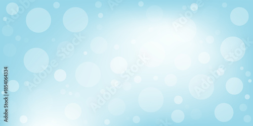 white bokeh blur background / Circle light on blue background / abstract light background