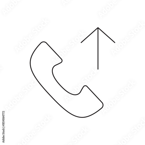 Up Arrow Signaling an Outgoing Phone Call