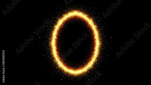 Solar Eclipse Ring of Light in Space