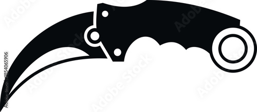 Karambit knife silhouette illustrating a curved tactical combat weapon