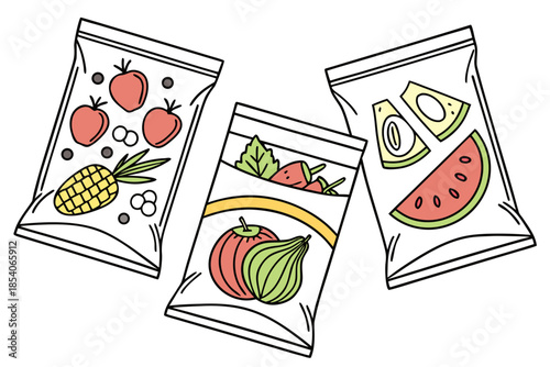 Clean Packaged Food Shapes  Vector Illustration  W (1)