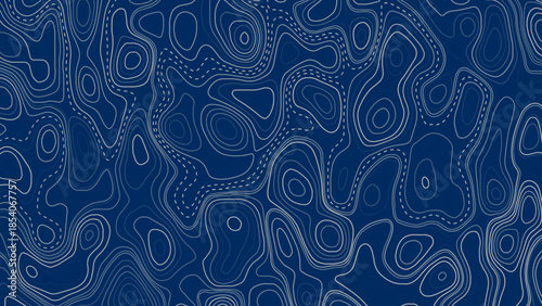 Topographic map background concept. Topo contour map. Rendering abstract illustration. Vector abstract illustration. Geography concept. paper texture design .Imitation of a geographical map