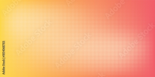 abstract dot halftone with gradient red and yellow color background