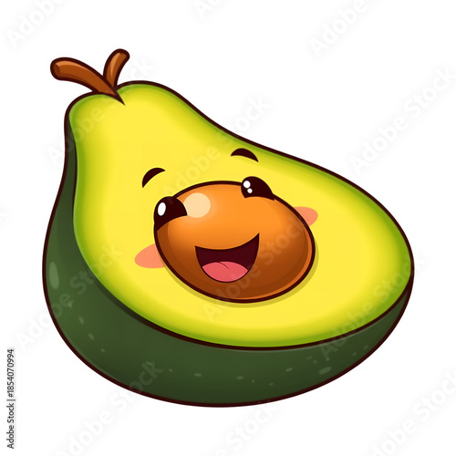 Smiling avocado half