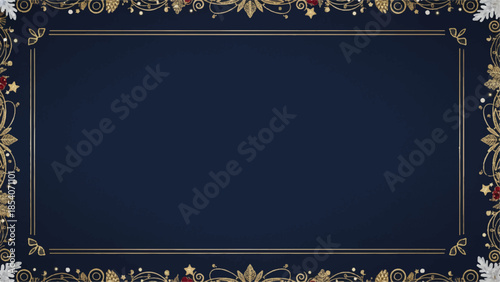 Rectangle subtle gold frame border for with 15.5 x 8.5 aspect ratio for 16 x 9 aspect ratio web presentation, social post, svg, isolated on transparent background.