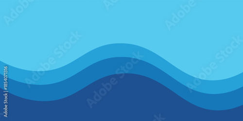 Sea waves layered vector background illustration and sea beach vector illustration.Eps.10