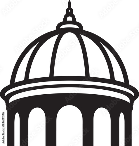 Dome architecture illustration isolated