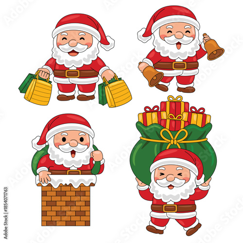 cute santa claus character vector illustration