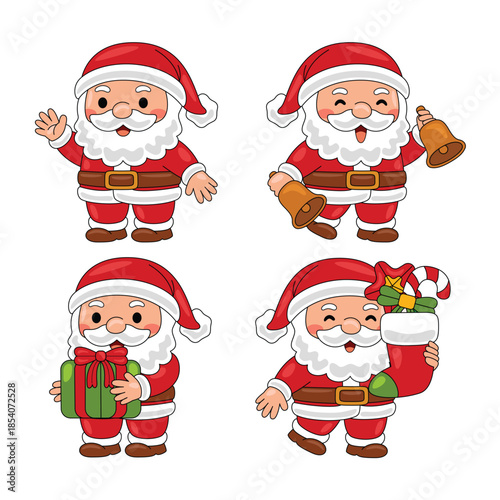 cute santa claus character vector illustration