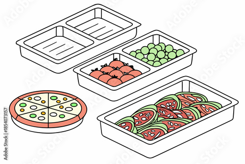Frozen Food Preparation Concept  Clean Vector  Iso (3)