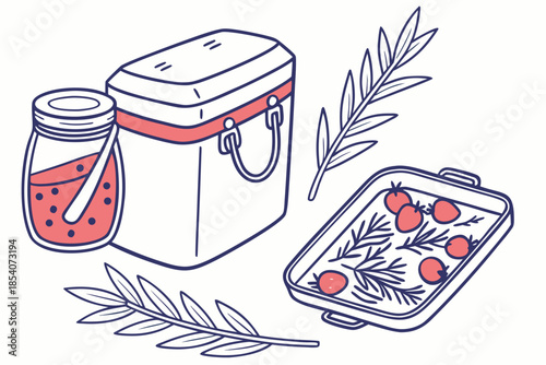 Food Preservation Concept Illustration  Minimal Ve (1)