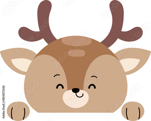 Cute Deer Peeking Icon