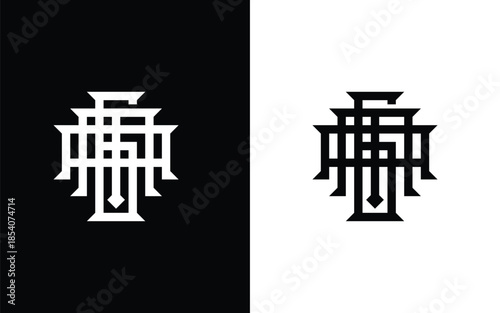 Minimalist 6AM letter monogram design in black and white style, suitable for branding concepts, apparel graphics, posters, and modern graphic design applications