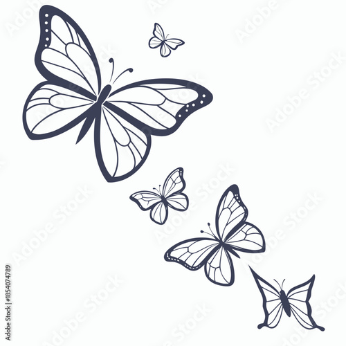 Butterflies appearing weightless in natural motion