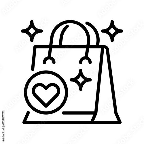 Wishlist Line Icon, Outline Symbol for Favorite Items, Customer Interest, Product Saving, Shopping Preferences, and Ecommerce Bookmarking. Vector Sign Icon.