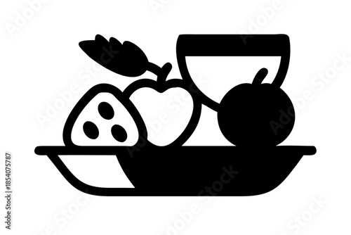 Balanced Diet Food Illustration  Flat Vector  Whit (1)