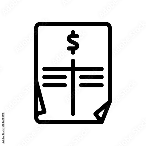 balance sheet line icon