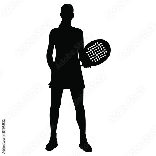 Padel & Tennis Player  Silhouette
