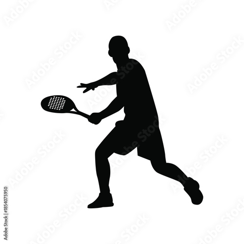 Padel & Tennis Player  Silhouette