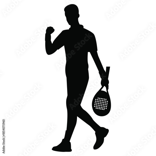 Padel & Tennis Player  Silhouette