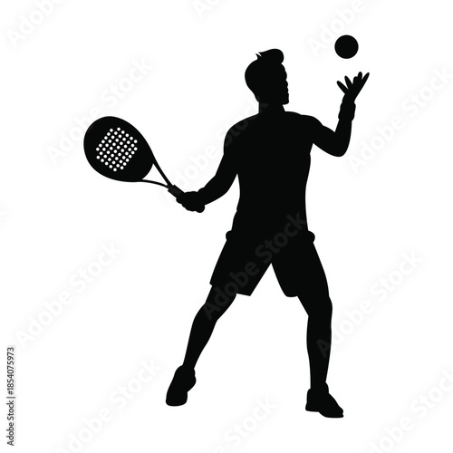 Padel & Tennis Player  Silhouette