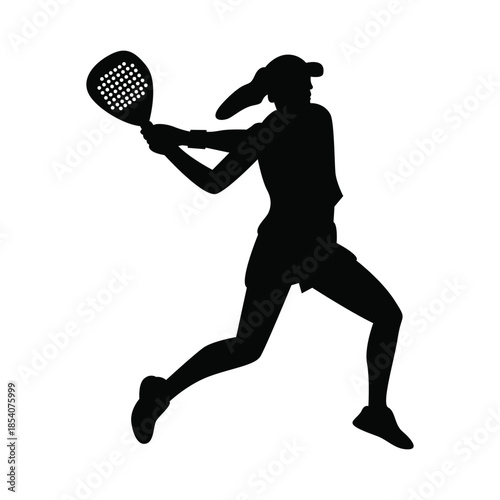 Padel & Tennis Player  Silhouette