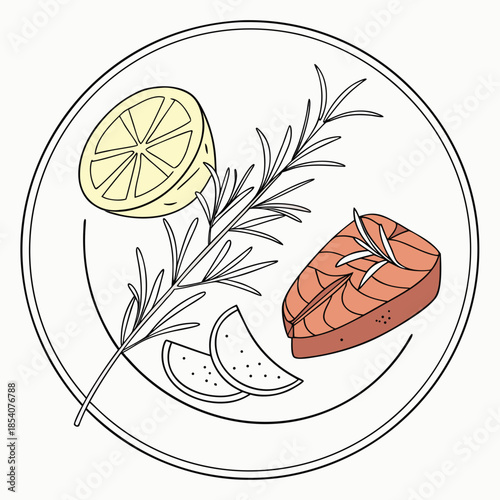 Minimal Food Plating Illustration  Clean Vector  W (3)