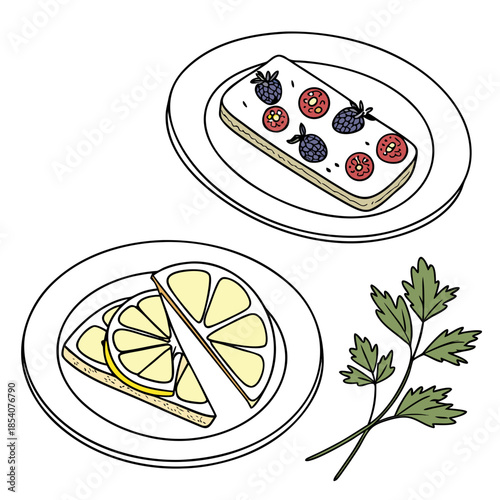 Minimal Food Plating Illustration  Clean Vector  W (2)