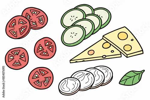 Ready To Eat Ingredients Without Text  Flat Vector (3)