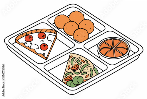 Simple Frozen Food Assortment  Flat Vector  White  (1)
