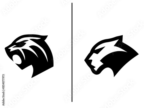 Panther head logo vector	