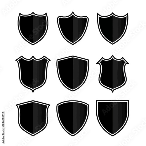 Collection of shield badges