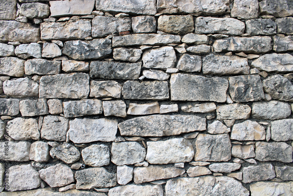 Fototapeta premium Mur en pierre sèche avant jointoiement
