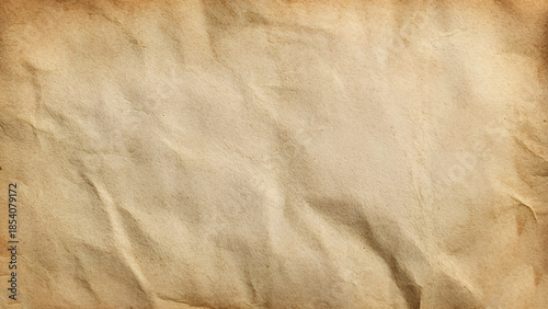 Wrinkled brown paper texture background. Old vintage paper image. 